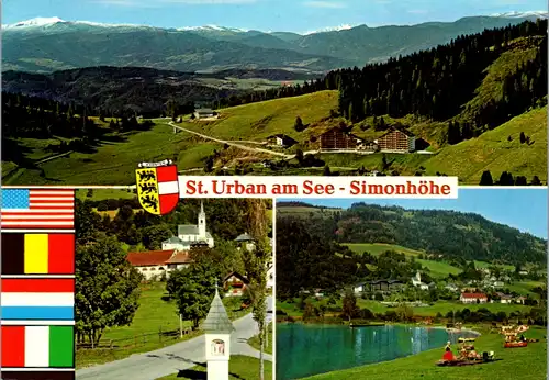 7437 - Kärnten - Feldkirchen , St. Urban am Urbansee , Simonhöhe , Mehrbildkarte - nicht gelaufen