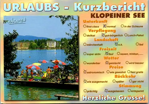 7443 - Kärnten - Klopeiner See , Urlaubs Kurzbericht - gelaufen 2004