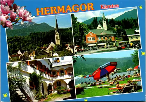 7445 - Kärnten - Hermagor , Wulfeniastadt , Pressegger See , Gailtal , Mehrbildkarte - gelaufen