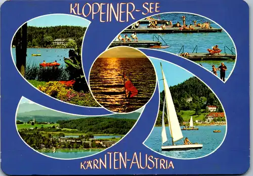 7480 - Kärnten - Klopeinersee , Mehrbildkarte - gelaufen 1983