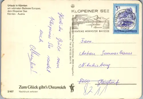 7480 - Kärnten - Klopeinersee , Mehrbildkarte - gelaufen 1983