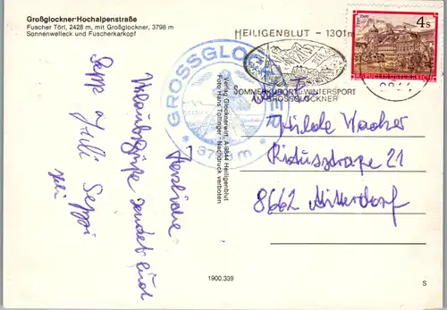 7487 - Kärnten - Großglockner Hochalpenstraße , Fuscher Törl , Großglockner , Sonnenwelleck , Fuscherkarkopf - gelaufen 1983