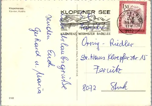 7491 - Kärnten - Klopeinersee , Mehrbildkarte - gelaufen 1976