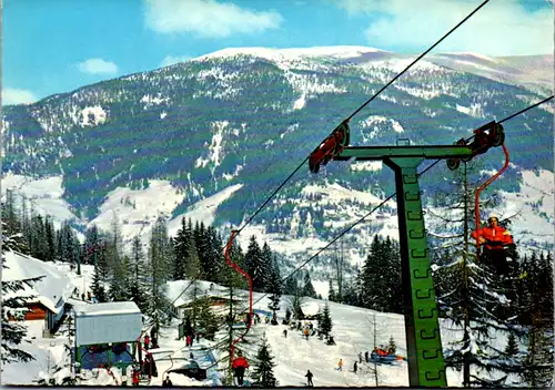 7507 - Kärnten - Mittelstation der Kaiserburg Sessellift , Jausenstation Maierbrugger , Moschelitzen - gelaufen 1971