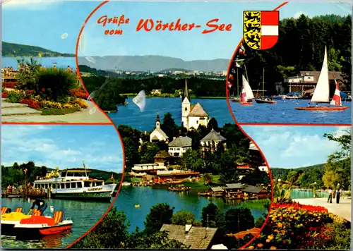 7511 - Kärnten - Wörthersee , Krumpendorf , Reifnitz , Maria Wörth , Velden , Pörtschach , Mehrbildkarte - gelaufen