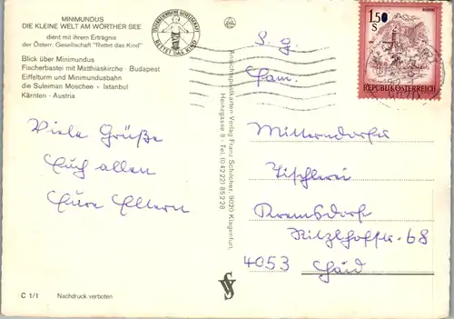 7517 - Kärnten - Klagenfurt , Minimundus am Wörthersee , Mehrbildkarte - gelaufen