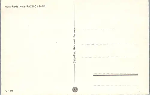 7520 - Schweiz - Flüeli Ranft , Hotel Paxmontana - nicht gelaufen
