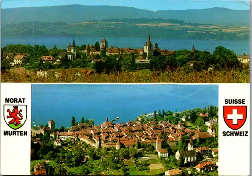7522 - Schweiz - Morat , Murten , Panorama - gelaufen 1984
