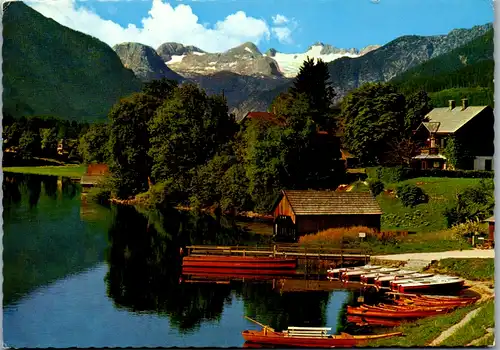 7536 - Steiermark - Alt Aussee , Alt Ausseer See mit Hohem Dachstein - gelaufen 1975