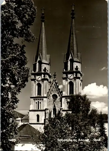 7547 - Steiermark - Admont , Stiftskirche - gelaufen