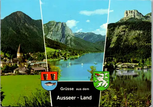 7564 - Steiermark - Ausseer Land , Bad Aussee mit Zinken , Grundlsee mit Backenstein ,Altaussee mit Loser - gelaufen 1982