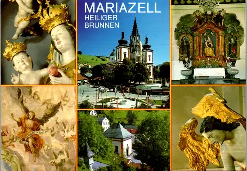 7575 - Steiermark - Mariazell , Heiliger Brunnen , Kapelle , gotische Marienstatue - nicht gelaufen