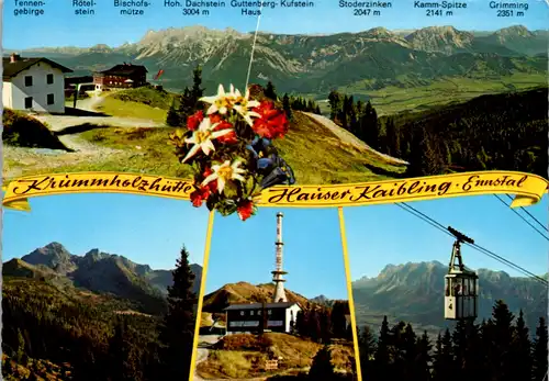 7585 - Steiermark - Haus , Krummholzhütte auf dem Hauser Kaibling , Ennstal , Höchstein , Jugendbergheim , Seilbahn - gelaufen 1975