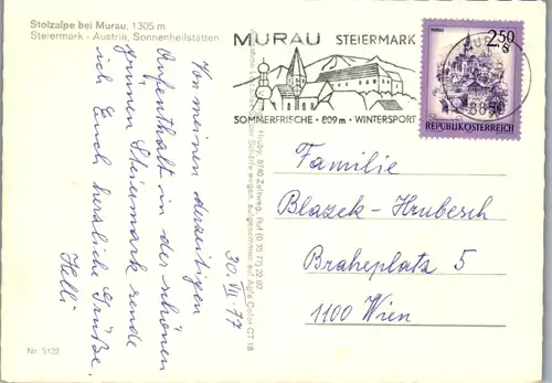 7587 - Steiermark - Stolzalpe bei Murau , Mehrbildkarte - gelaufen 1977