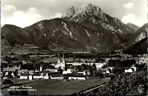 7591 - Steiermark - Admont , Gesäuse mit Gr. Buchstein , Panorama - gelaufen 1963