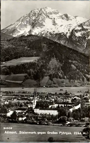 7592 - Steiermark - Admont gegen Gr. Phyrgas , Panorama - gelaufen 1966