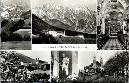 7593 - Steiermark - Frauenberg an der Enns , Mehrbildkarte - gelaufen 1963