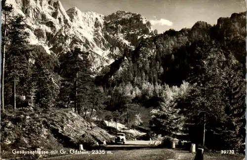 7594 - Steiermark - Admont , Gesäusestraße mit Gr. Ödstein - gelaufen 1958