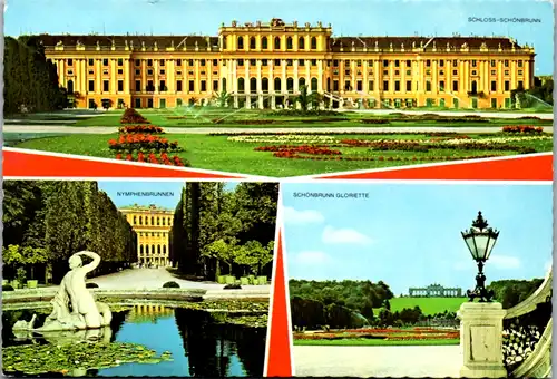 7604 - Wien - Wien , Schloss Schönbrunn , Nymphenburg , Gloriette , Mehrbildkarte - nicht gelaufen