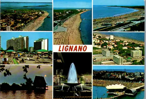 7624 - Italien - Lignano , Mehrbildkarte - gelaufen 1988
