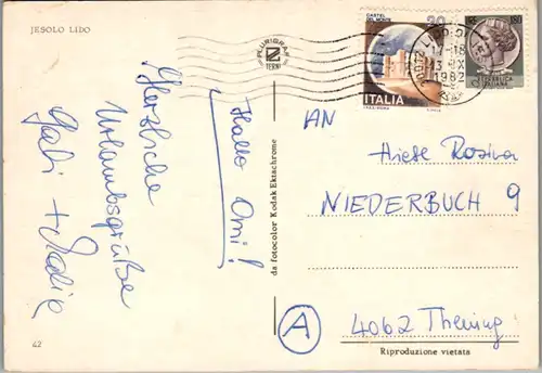 7636 - Italien - Jesolo Lido , Mehrbildkarte - gelaufen 1982