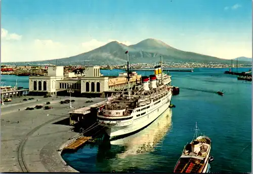 7638 - Italien - Napoli , Stazione Marittima , Seebahnhof , Schiff , Dampfer , Hafen - nicht gelaufen