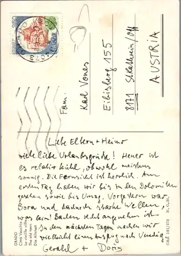 7639 - Italien - Grado , Città Vecchia , Die Altstadt - gelaufen 1983