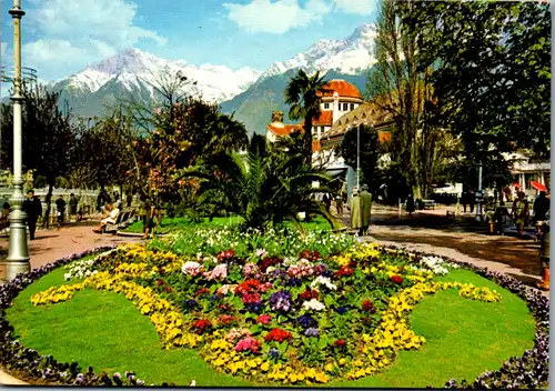 7641 - Italien - Merano , Meran , Passeggiata , Casino Municipale , Kurpromenade , Kurhaus - gelaufen 1986