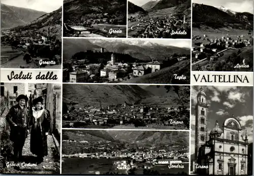 7648 - Italien - Valtellina , Grosotto , Aprica , Grosio , Mehrbildkarte - nicht gelaufen