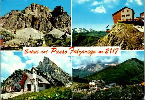 7671 - Italien - Passo Falzarego , Mehrbildkarte - gelaufen 1976