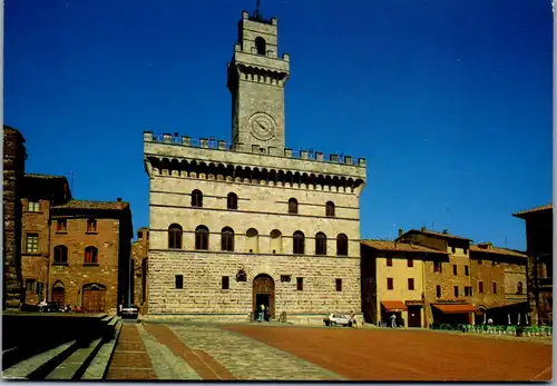 7678 - Italien - Montepulciano , Piazza Grande , Palazzo Comunale - gelaufen