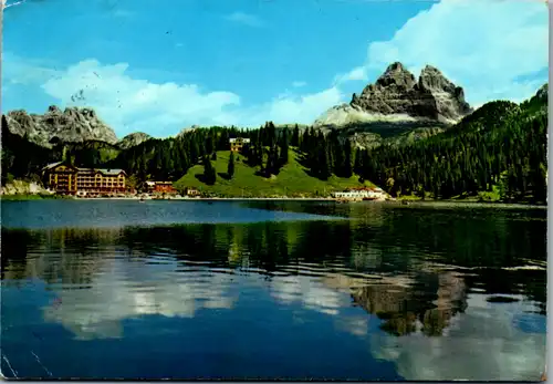 7685 - Italien - Dolomiti , Lago di Misurina , Tre Cime di Lavaredo , Drei Zinnen - gelaufen