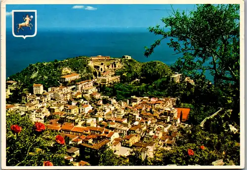 7687 - Italien - Taormina , Panorama - gelaufen 1987