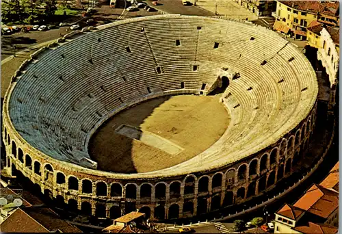 7692 - Italien - Verona , L' Arena , veduta aerea , Arena - nicht gelaufen