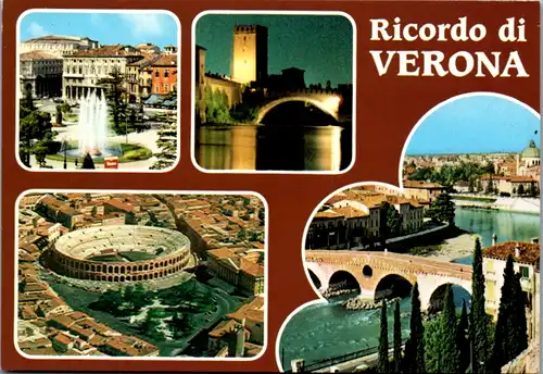 7694 - Italien - Verona , Mehrbildkarte - nicht gelaufen