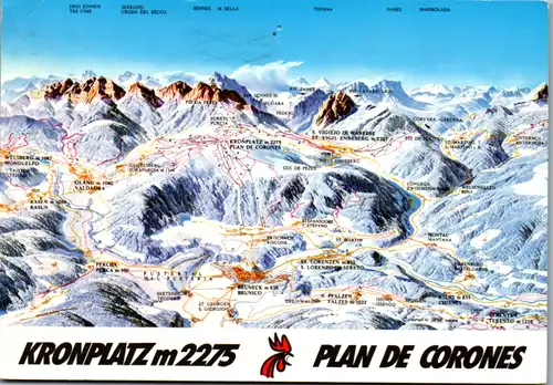 7697 - Italien - Dolomiten , Kronplatz , Plan de Corones - gelaufen