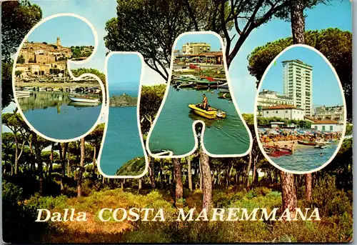 7709 - Italien - Costa Maremmana , Mehrbildkarte - gelaufen