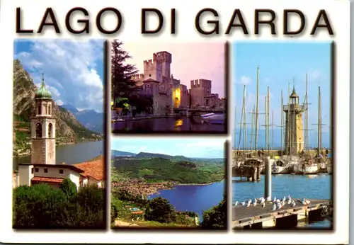 7711 - Italien - Lago di Garda , Gardasee , Mehrbildkarte - gelaufen
