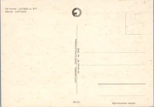 7716 - Italien - Lutago , Luttach , Val Aurina , Ahrntal - nicht gelaufen