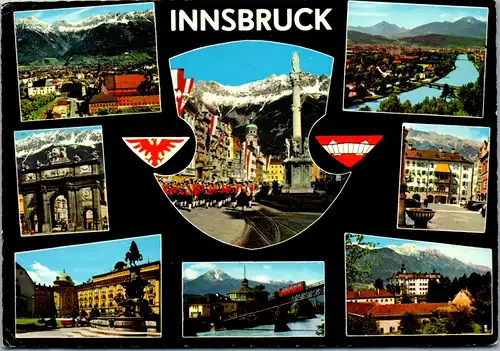 7747 - Tirol - Innsbruck , Nordkette , Nockspitze , Triumphpforte , Mehrbildkarte - gelaufen 1972