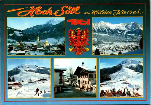 7754 - Tirol - Söll am Wilden Kaiser , Hoch Söll , Hohe Salve , Mehrbildkarte - gelaufen 1989