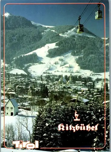 7768 - Tirol - Kitzbühel mit Kitzbüheler Horn Bahn , Hahnenkamm und Streifabfahrt , Seilbahn - gelaufen 1990