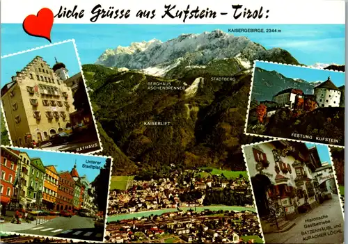 7774 - Tirol - Kufstein , Rathaus , Stadtplatz , Festung , Batzenhäusl , Auracher Löchl - nicht gelaufen