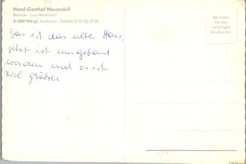 7778 - Tirol - Wörgl , Leukental , Hotel Gasthof Morandell - nicht gelaufen