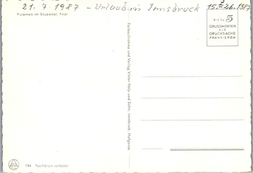 7806 - Tirol - Fulpmes im Stubai , Tracht , Mehrbildkarte - nicht gelaufen