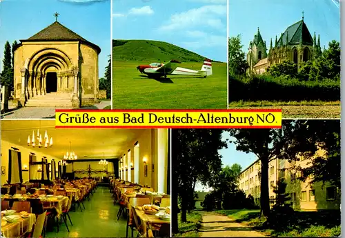 7836 - Niederösterreich - Bad Deutsch Altenburg , Karner , Spitzberg , Kurhotel , Segelfliegen , Mehrbildkarte - gelaufen 1980