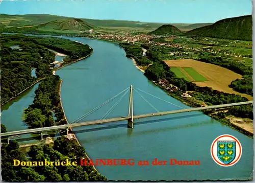 7855 - Niederösterreich - Hainburg an der Donau , Donaubrücke , Brücke - gelaufen 1978