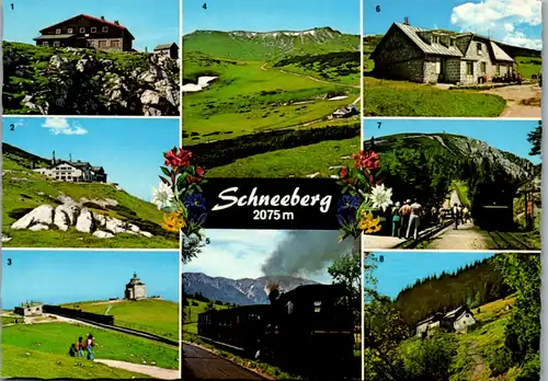 7882 - Niederösterreich - Schneeberg , Fischerhütte , Hochschneeberg , Bahnstation , Dambröckhaus , Mehrbildkarte - nicht gelaufen