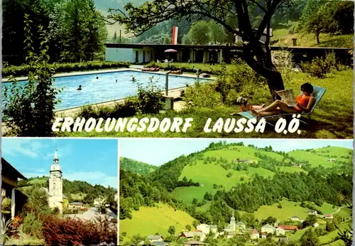 7890 - Oberösterreich - Laussa in den Ennstaler Bergen , Schwinnbad - gelaufen