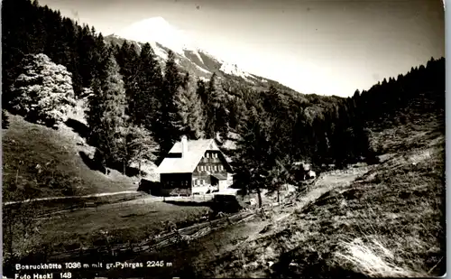 7909 - Oberösterreich - Bosruckhütte mit gr. Pyhrgas - gelaufen 1965